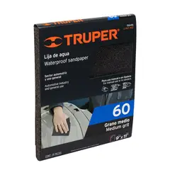 TRUPER - Lija de agua grano 60 x 25 und Truper 11646