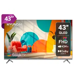 HYUNDAI - TELEVISOR 43 QLED SMART TV GOOGLE TV FHD - HYLED4326QG