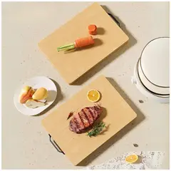 GENERICO - Tabla de Picar Cocina Bambú con Asa Negra 30 x 40