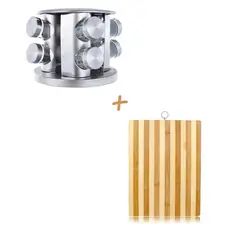 GENERICO - CONDIMENTERO 8 Y TABLA PARA PICAR 30X40CM