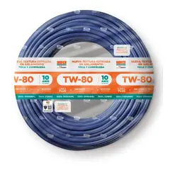 INDECO - Cable THW-90 Plus 10 AWG 450/750V Azul 100 Metros