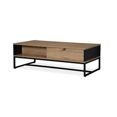 TUGO - Mesa De Centro Vettel Melamina Natural Negro