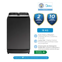 MIDEA - Lavadora Automática 16Kg Carga Superior Titanium MA512W160T-PE