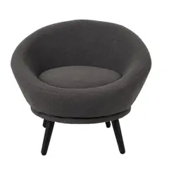 XION - Sillón para Sala Satori Base Giratoria Terciopelo Tipo Cordero Blanco