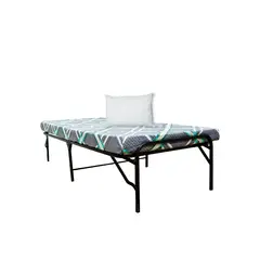 GENERICO - Cama plegable 1plz con colchón 4" + almohada
