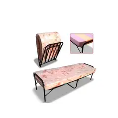 LH ELECTRONIC - Cama Plegable de 1 Plaza + Colchón de 4" Pulgadas