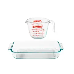 PYREX - Set Fuente Rectangular 2 LT + Taza 250ml 300453