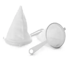 GENERICO - COLADOR FRANELA DE TELA BLANCA DE 24 CM