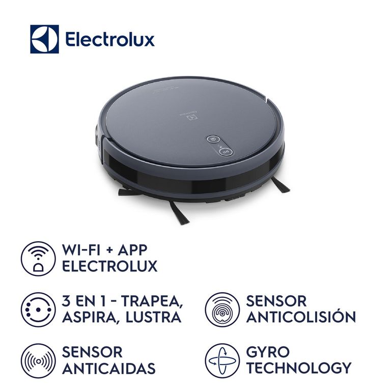 Aspiradora Robot Electrolux 3 en 1 Wi-Fi Experience Azul ERB44