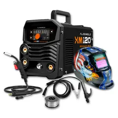 ALIENWELD - Soldadora Inversora Mig Flux 120A + Máscara Fotosensible