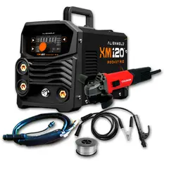 ALIENWELD - Soldadora Inversora Mig Flux 120A + Amoladora 800w Rankor