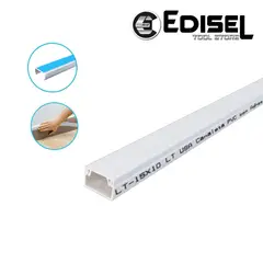 GENERICO - Canaleta PVC Blanca 10X15 con adhesivo 2 mts EDILT-10X15