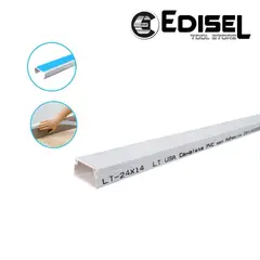 GENERICO - Canaleta PVC Blanca 39x19 con adhesivo 2 mts EDILT-39x19