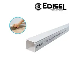 GENERICO - Canaleta PVC Blanca 40X40 de 2 mts EDILT-40X40
