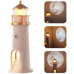 ELMEJORPRECIO - Lámpara Modelo Faro con Luz Nocturna y Control Remoto