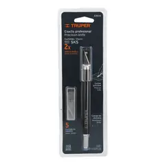 Truper - Bisturí exacto 6 profesional con 5 cuchillas de acero SK5 Truper - 16969
