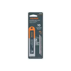 TRUPER - Estuche con 10 cuchillas SK4 de 18 mm para cutter - 16965
