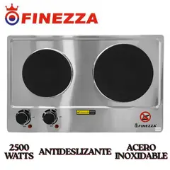 FINEZZA - Cocina eléctrica FZ-320H2CE 2 hornillas