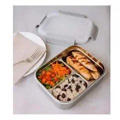 Ichimatsu - TAPER DE ACERO INOXIDABLE ICHIMATSU LUNCH BOX GRIS