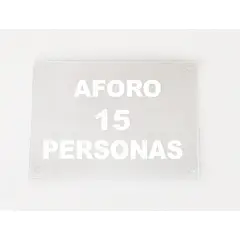 GENERICO - Letrero de Aforo en Acrílico Letras Blancas Con Elevadores