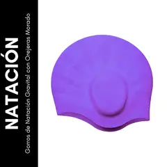 GRAVITAL - Gorro De Natacion Silico Con Orejera Gravital Morado