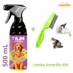 PLOP - ANTIPULGAS TILIN x 500mL + PEINE ANTIPULGAS AMARILLO