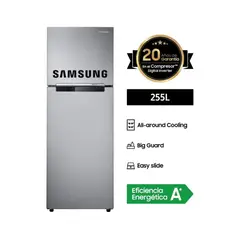 SAMSUNG - Refrigeradora Top Freezer 255 Litros Inox RT25FARADS8