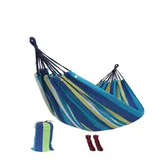 GENERICO - HAMACA COLGANTE CON FUNDA PORTÁTIL MULTICOLOR AZUL