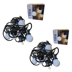 GENERICO - Pack x2 Guirnalda Luces Led Colgante De 5 Metros 10 Focos luz cálida