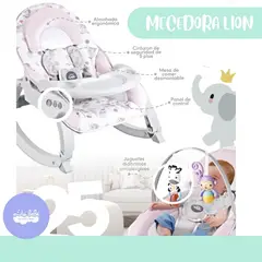 CAM - Mecedora de Bebe Multifuncion Animals Rosada BABY CAM