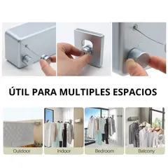 SHEEPBUSTER - Colgador Tendedero de Ropa Retráctil Acero Inoxidable