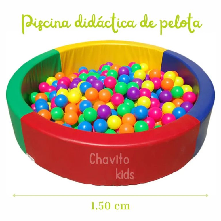 PISCINA DIDACTICA MULTICOLOR CPELOTAS INCLUIDAS 150x33cm
