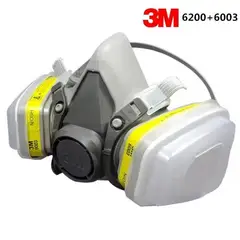 3M - KIT RESPIRADOR 6200 CON FILTROS 6003 RETENEDORES Y ALMOHADILLAS