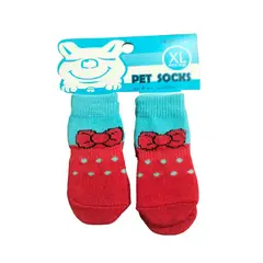 GENERICO - Pack x 1 Set de medias antideslizantes lazo talla XL