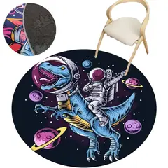 ELMEJORPRECIO - Alfombra Antialérgica Circular Decorativa Diseños de Astronauta G1