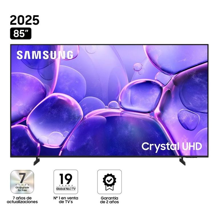 Televisor Crystal 85" UHD 4K Smart TVUN85U8000FGXPE - Nuevo 2025