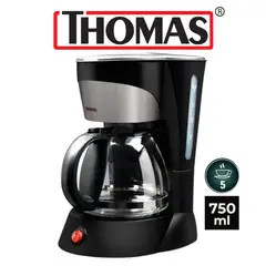 THOMAS - CAFETERA 750ML COLOR NEGRO MOD TH-130