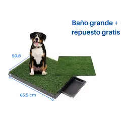 GENERICO - BAÑO PORTÁTIL PARA PERROS +CESPED DE REGALO
