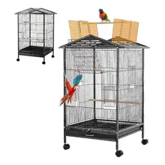 PELUDINES - Jaula Grande De Metal Con Ruedas 97cmx46cmx46cm