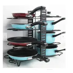 GENERICO - Organizador de ollas y sartenes almacenamiento ajustable de cocina