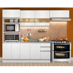 MADESA - Mueble de Cocina Integral Marselha 270 cm Blanco