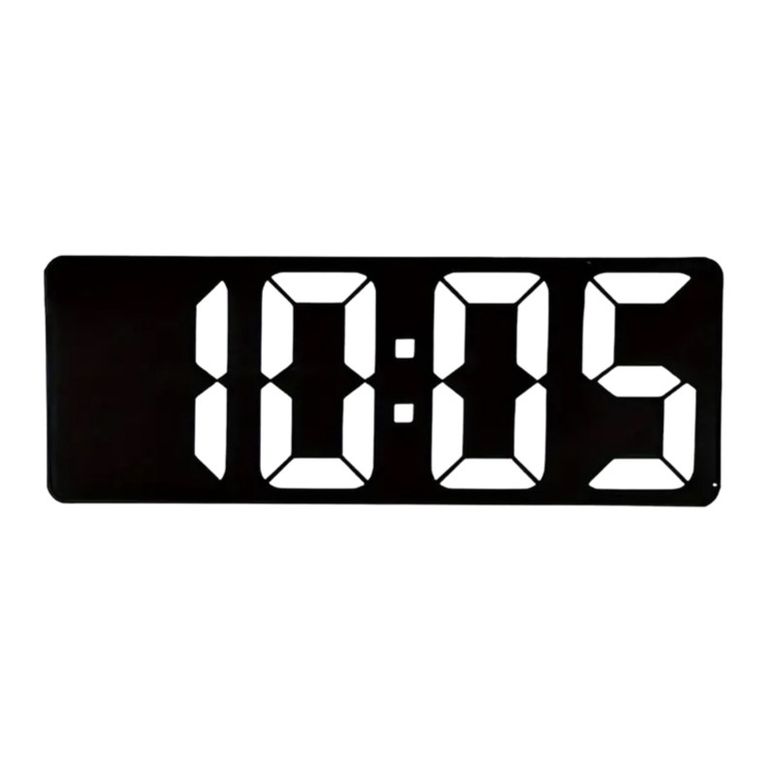 Reloj Digital Led Pared Vision Nocturna Noche Inalambrico