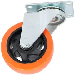 GENERICO - Rodamiento Garrucha giratoria naranja de 4 pulg sin freno EDIROD-4PULG