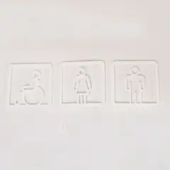 GENERICO - Letrero de Baño Lineas Blancas de Hombre Dama y Discapacitado