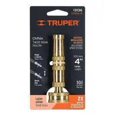 TRUPER - Chiflón 4 de latón maquinado para manguera - 13136