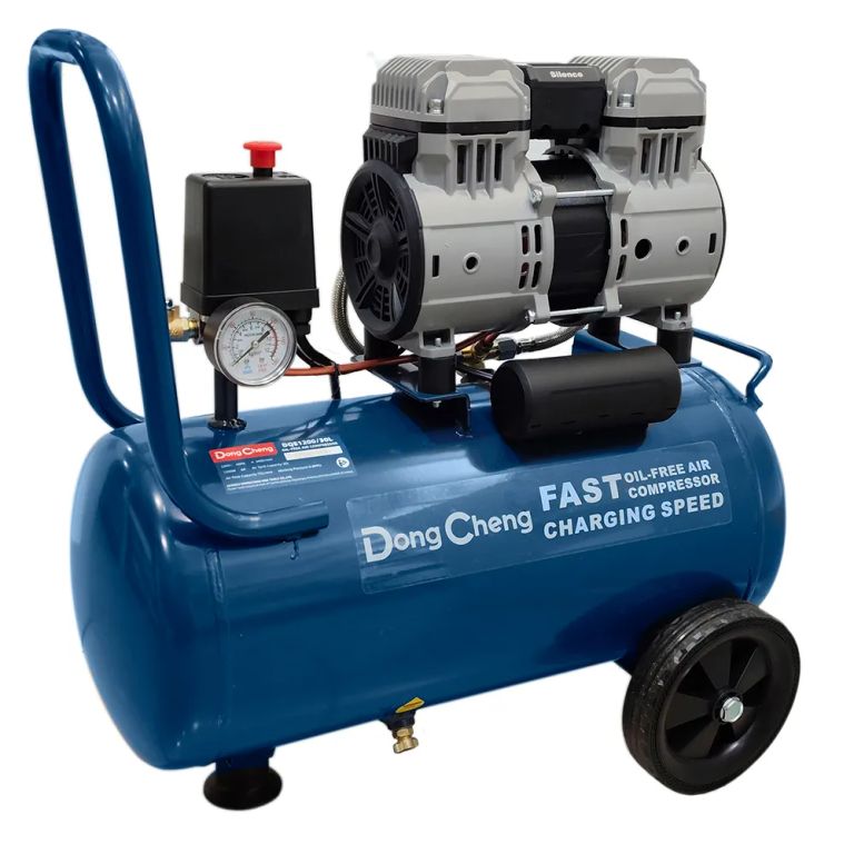 Compresora Silenciosa sin Aceite Industrial Dongcheng DQE1200/30L 30 Litros 1200W