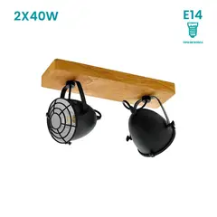 Eglo - Lámpara Spot Eglo Gatebeck 2x40w Eglo