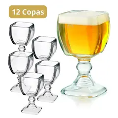 PENTHA - Copa Chabela Cuadrada 610ml Set 12 Copa Crisa Suprema