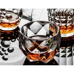 GENERICO - Vasos de 36 vasos labrados para whisky Caja al por mayor