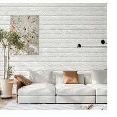 GENERICO - Papel Tapiz Autoadhesivo Decoración 3D  Color  Blanco 20 Pcs